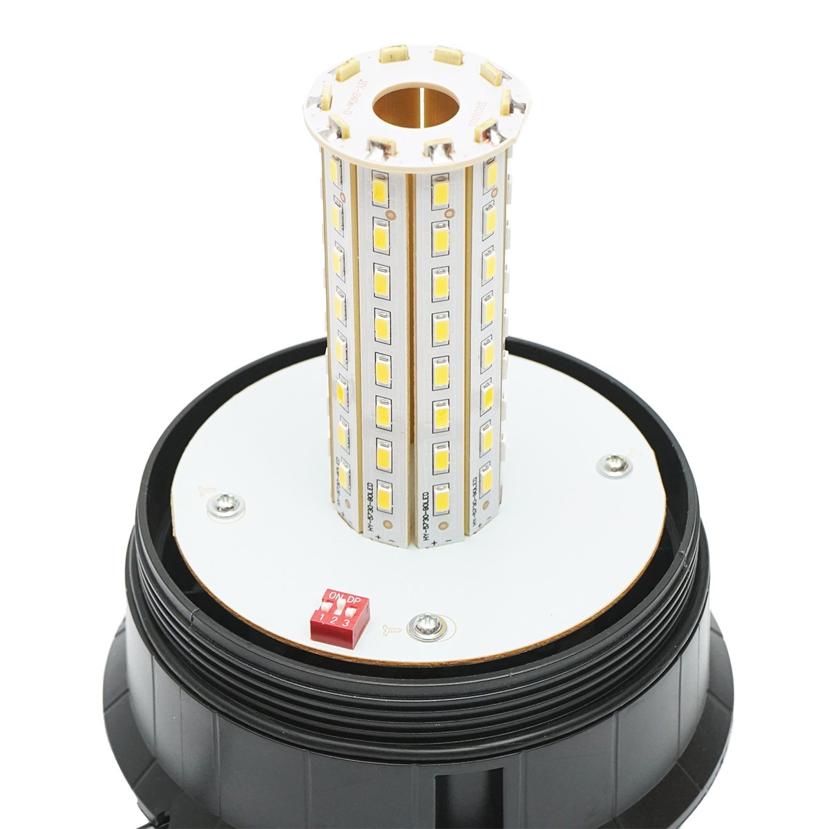 Girofar led 12-24V cu 3 functii si talpa magnetica IP65